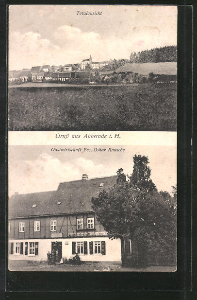 Dorfpanorama und Gasthaus Rausche