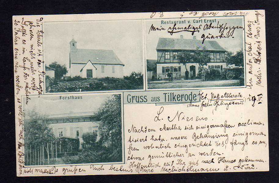 Ein beschriebener Gruß aus Tilkerode