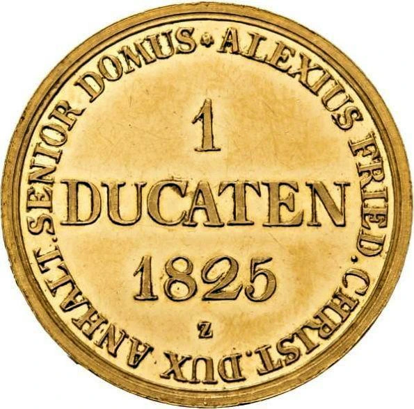 Tilkeröder Golddukat 1825 – Wertseite „1 DUCATEN“ · Privatvorlage